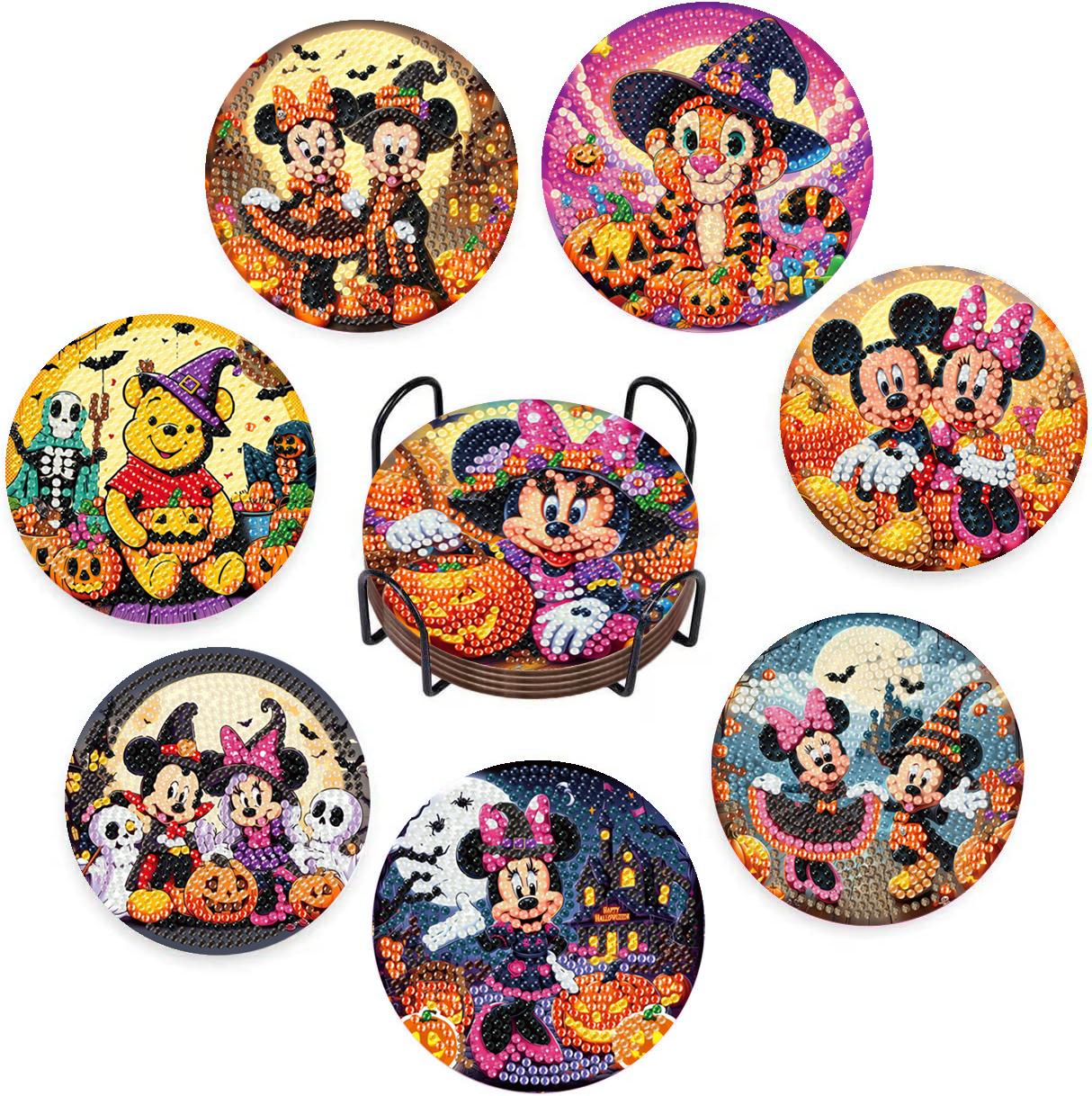 

8pcsets Diamond Painting Coasters Kits with Holder Couple Series Diamond Coasters Art Kits for Adults Home Decor