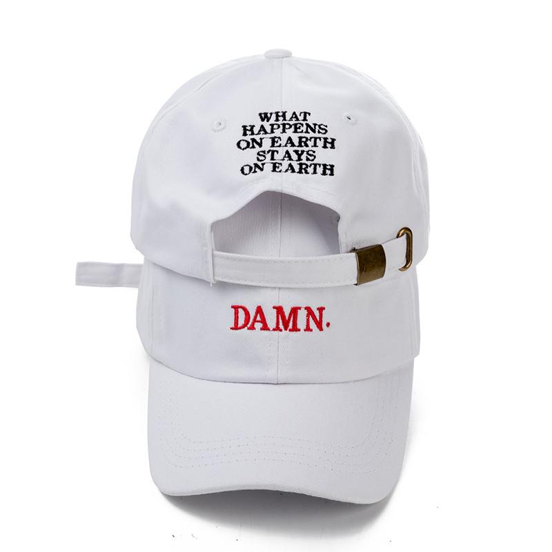 

Високоякісний репер Кендрік Ламар Damn Snapback Cap Embroidery DAMN Dad Hat Women Unisex Baseball Cap Hip Hop Hat Bone