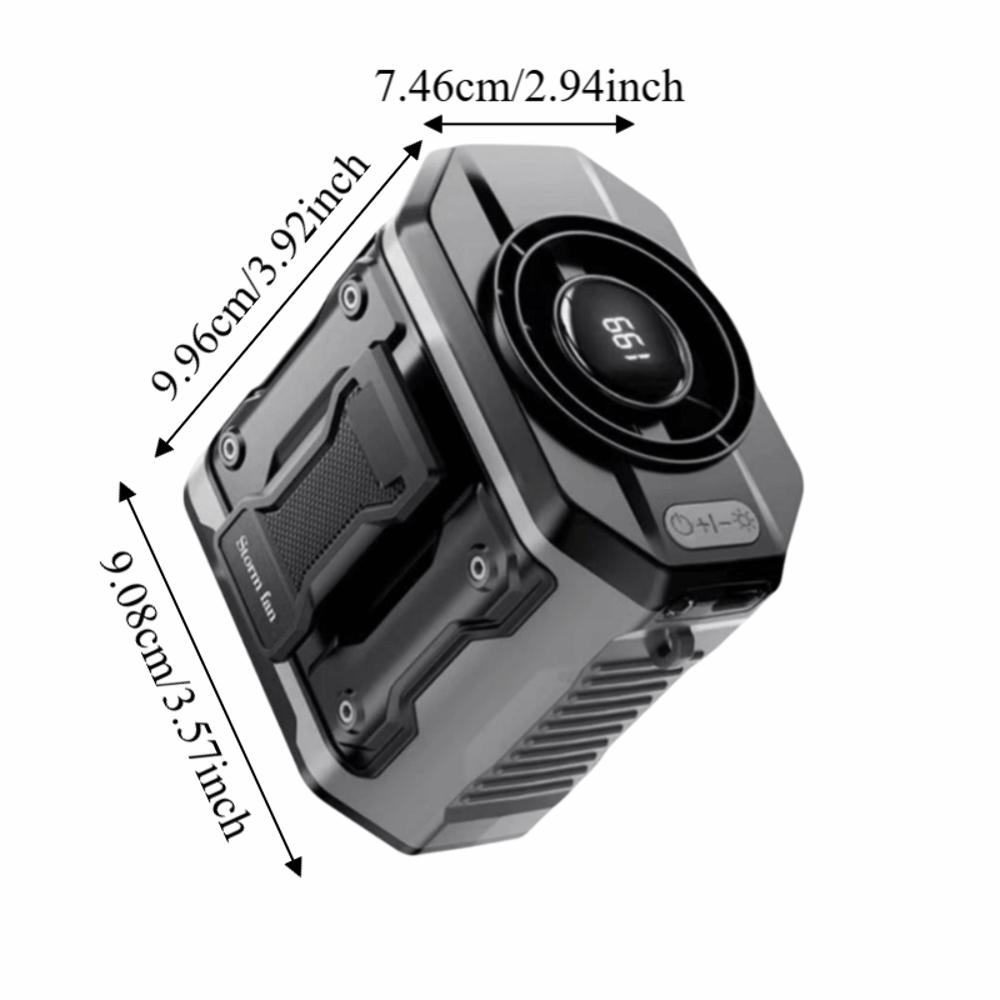 Hands-Free Wearable Waist Mounted Fan 199 Speed LED Display Mini Electric Fan Portable USB Rechargeable Waist Clip Fan Hiking
