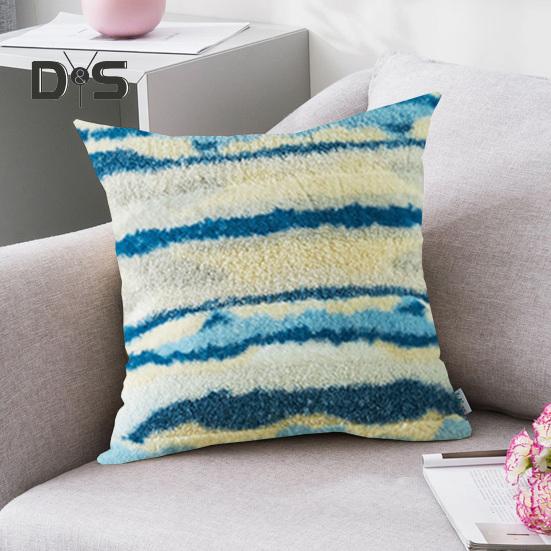 Fronha de Almofada Texturizada Fecho de Zíper Oculto Fronha de Almofada de Pelúcia Fronha de Almofada para Decoração de Sofá de Sala de Estar Quarto