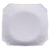 ZISIZ Assiette de service en porcelaine blanche