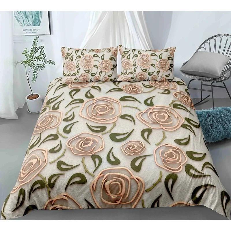 İskandinav Tarzı Nevresim Takımı Kral Kraliçe Boyutu Yıldız Ay Desenli Çocuklar Gençler Yetişkinler için Çiçekler Polyester Yorgan Kılıfı