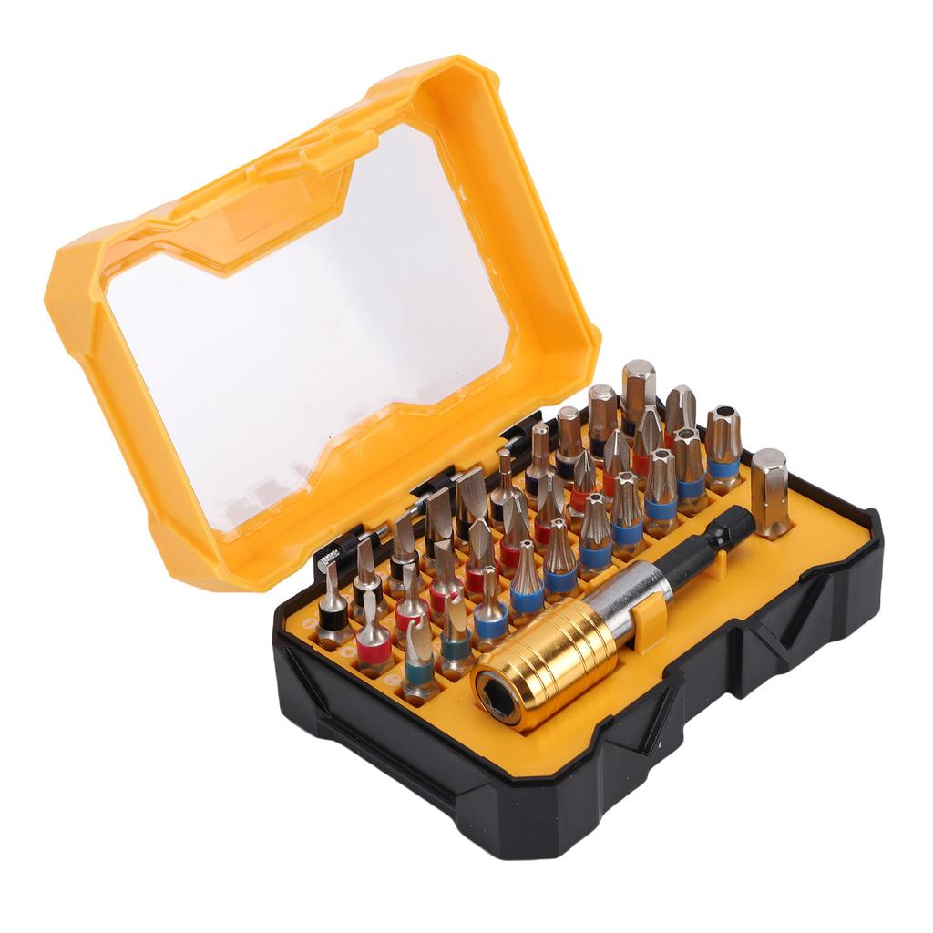 Screwdriver Bit Set 1 4 Inch Hex Shank S2 Steel Alloy Steel Driver Bits with Quick Connecting Rod and Connector for