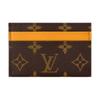 Letter Logo Four Slot Coated Canvas Card Holder Men Card Holder Yellow M12844