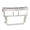 2Din Radio Stereo Fascia Frame Dash CD Panel Trim Decor Silver Replacement for Vios Belta Yaris