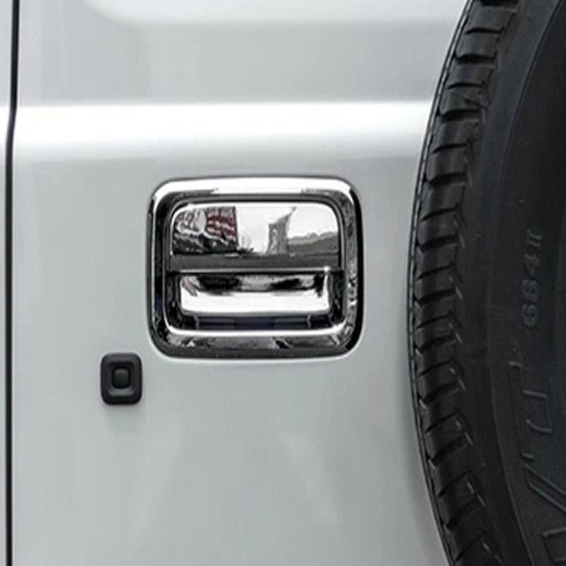 For Suzuki Jimny 2018-2025 JB74 JB64 ABS Black Chrome Rear Tailgate Door Handle Ring Handle Cover Decoration Car Accessories