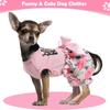 Floral Dog Jumpsuit Summer Overalls for Small Dogs Girl Puppy Clothes Pajamas Cat Outfits Pink Rose Flower Dog Costume 2024 New