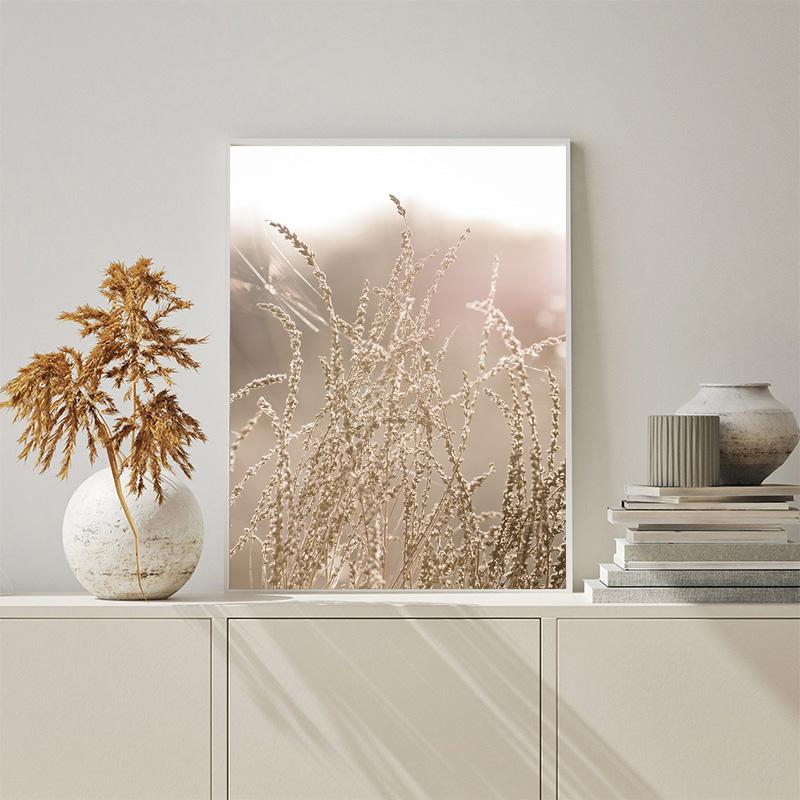 Pastoral Nature Scenery Plants Canvas Paintings Nordic Animal Reed Quotes Posters Modern Print Pictures for Wall Art Home Decor