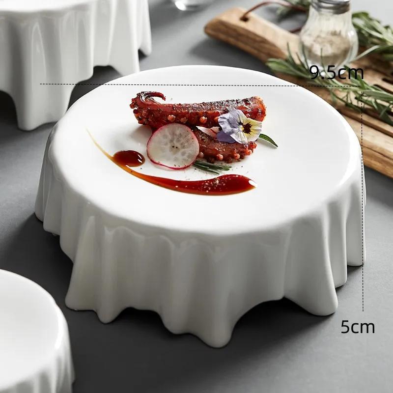 Restaurant Creative Irregular Heat Preservation Plate French Molecular Cooking Plate Dessert Dish Western Restaurant Butter Dish