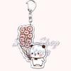 Lovely Bubu Eat Dudu Keychains Love Couple Grey Bear Panda Yier Keyring for Accessories Bag Key Chain Jewelry Fans Lover Gifts