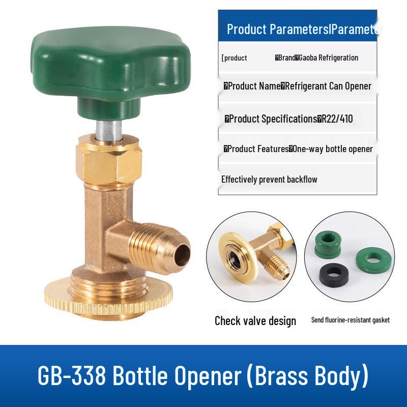 Car AC Refrigerant Refill Adapter Valve for R134a - Adjustable High/Low Pressure