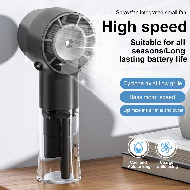 New Models Handheld Fan Portable Mini Fan Desktop Fan USB Rechargeable Portable Humidifier Mist Hang Cooler For Office Home Dorm