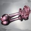 Anal masturbation Glass anal plug pink Four beads pull bead Rose 3.5cm BDSM SM Sex Toys unisex Gay' Anal Expansion Massage Thread
