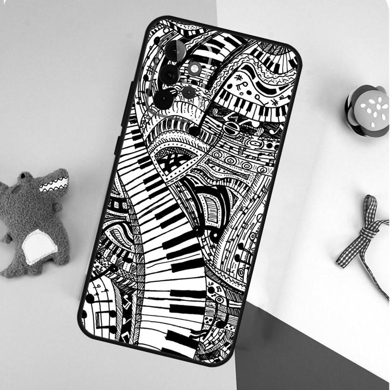 Piano Keys Musical For Samsung Galaxy A53 A33 A13 A54 A34 A14 A55 A35 A15 A05 A06 A16 A22 A32 A52 Phone Case