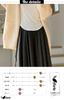 Azulte Warm Maxi Winter Solid Color with Relaxed Cold Weather Daily Size M Women's Fleece-Lined Skirt, Long, Warmth, Pockets, Wear, Commuting,