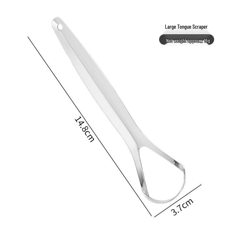 Stainless Steel Titanium Tongue Scraper - Oral Hygiene Tool for Tongue Cleaning