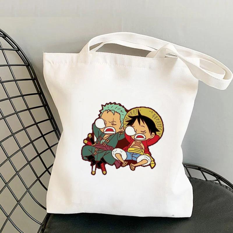 Japan cartoon comics One Piece Print Canvas Bag Shopping Shoulder Bag Foldable Tote Bag 0030