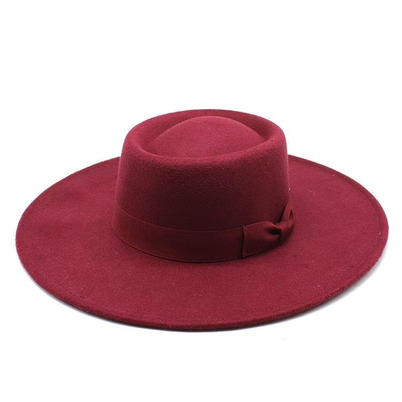 Popolare cappello a cilindro classico retrò .cm europeo e americano, cappello a cilindro a cupola concava-convessa in lana moda da uomo e da donna