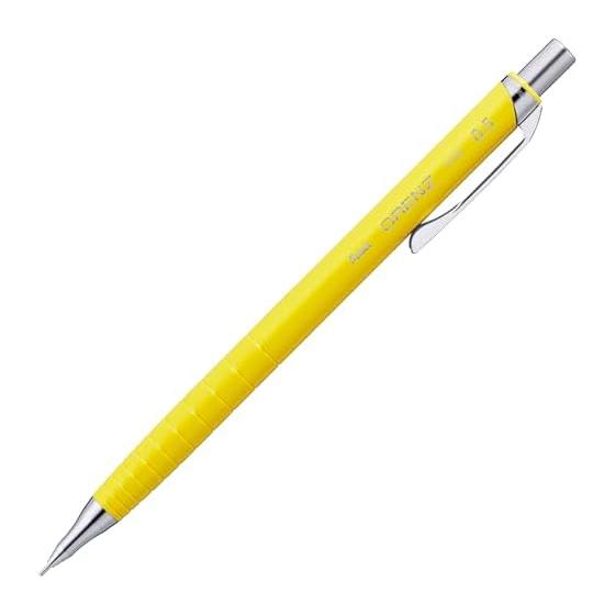 Ołówek mechaniczny Pentel Orenz, 0,5 mm, Jasnożółty korpus, XPP505-RG - „System Orenz”, w którym rurka prowadząca wysuwa się, aby zapobiec łamaniu się grafitu,