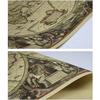 Poster Retro World Map Nautical Ocean Map Vintage Kraft Paper Poster Wall  Sticker Antique
