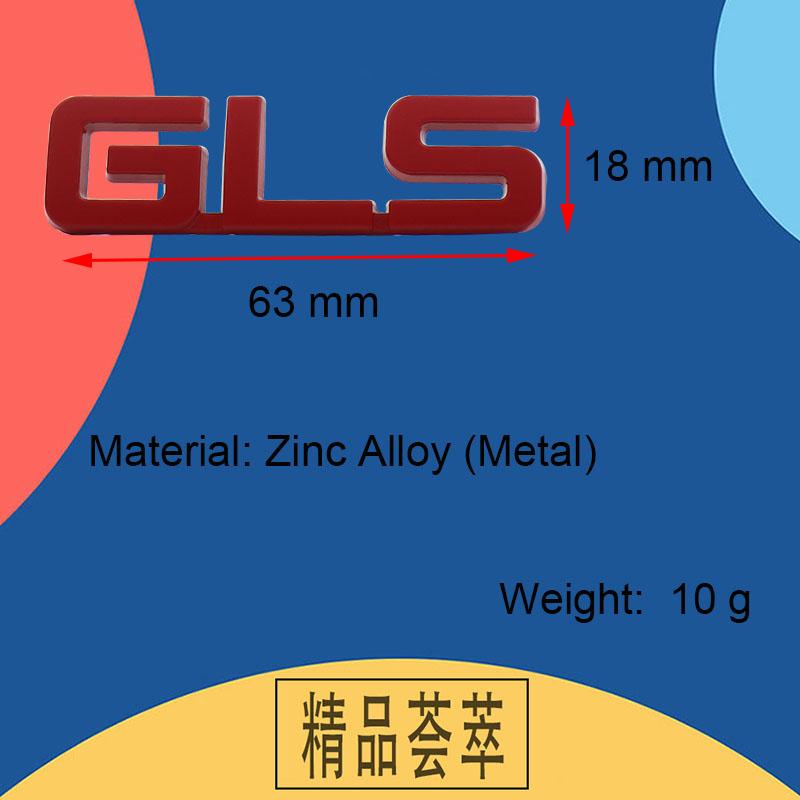 3D Premium GLS Letter for car Fender trunk Rear Bonnet Decal Emblem Badge Sticker Accessories