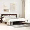 Bed Frame without Mattress with Headboard Brown Oak Finish 190 x 200 cm
