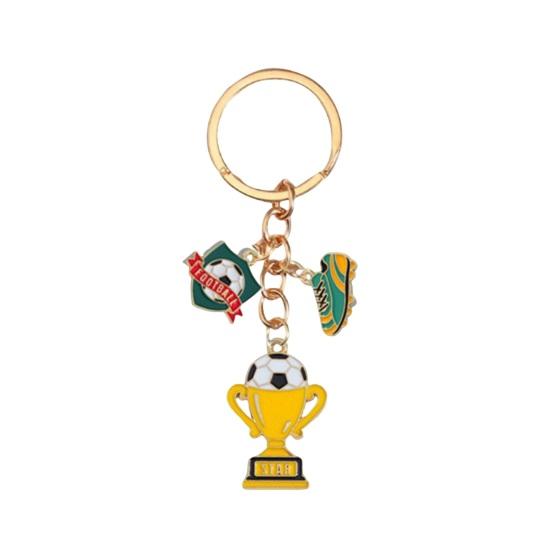 Football Peripheral Keychain, Football Jersey Keychain with Enamel Color, Lightweight Portable Sports Fan Accessory