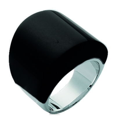 Ring Silber 'Ruth' schwarzsilber - 18 mm