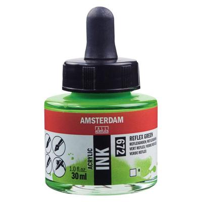 Acrylic Ink Amsterdam Acrylic Ink Bottle 30ml Reflex Green