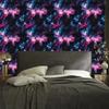 Watercolor Galaxy Wallpaper Navy Blue, Black, Blue and Purple 50x1000