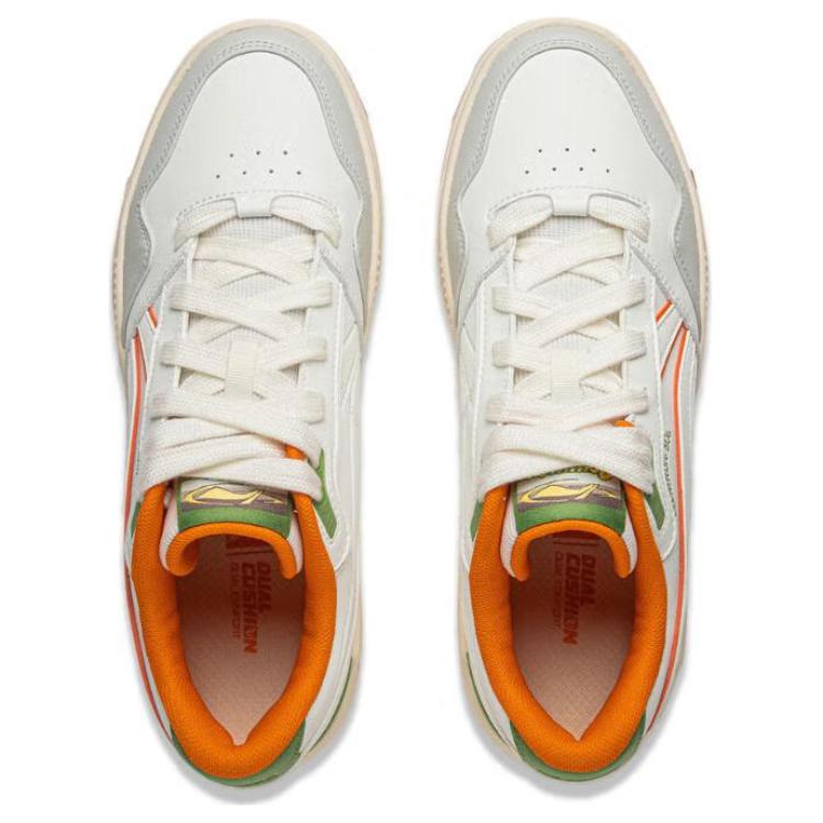 Li Ning Common 80s Classic Fashion Retro Versatile Thick Sole Comfortable Non-Slip Wear-Resistant Low-Top Skate Shoes Men Sneakers AGCV023-3