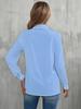 Chemise à manches longues pour femme avec col à volants, bordure champignon et design multi-boutons – Style européen et américain 2026