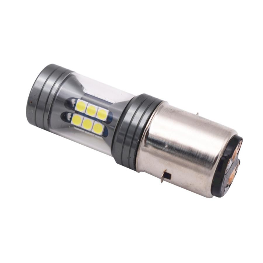 New 100W 3-Side White 6000K Ba20D 22Smd 12V-24V Hi/Lo Beam Headlight Drl Driving Light Bulb For Motorcycle 2Pcs