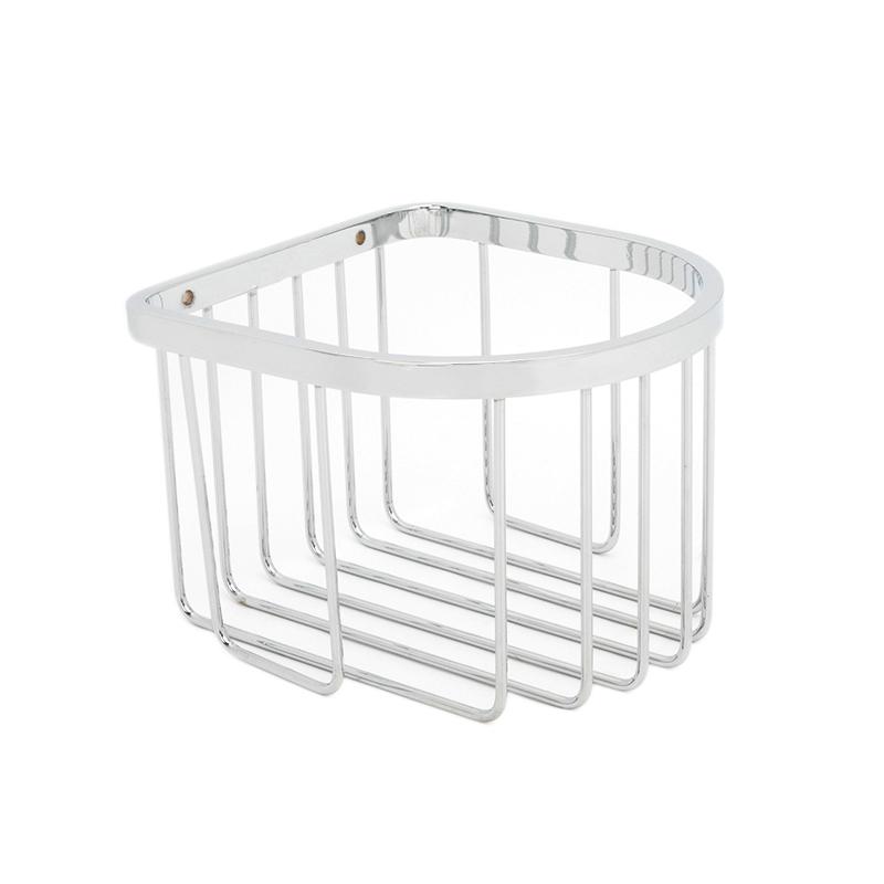304 Stainless Steel Bathroom Shelf Toilet Storage Wall-mounted Shelf Small Mesh Basket серебряный
