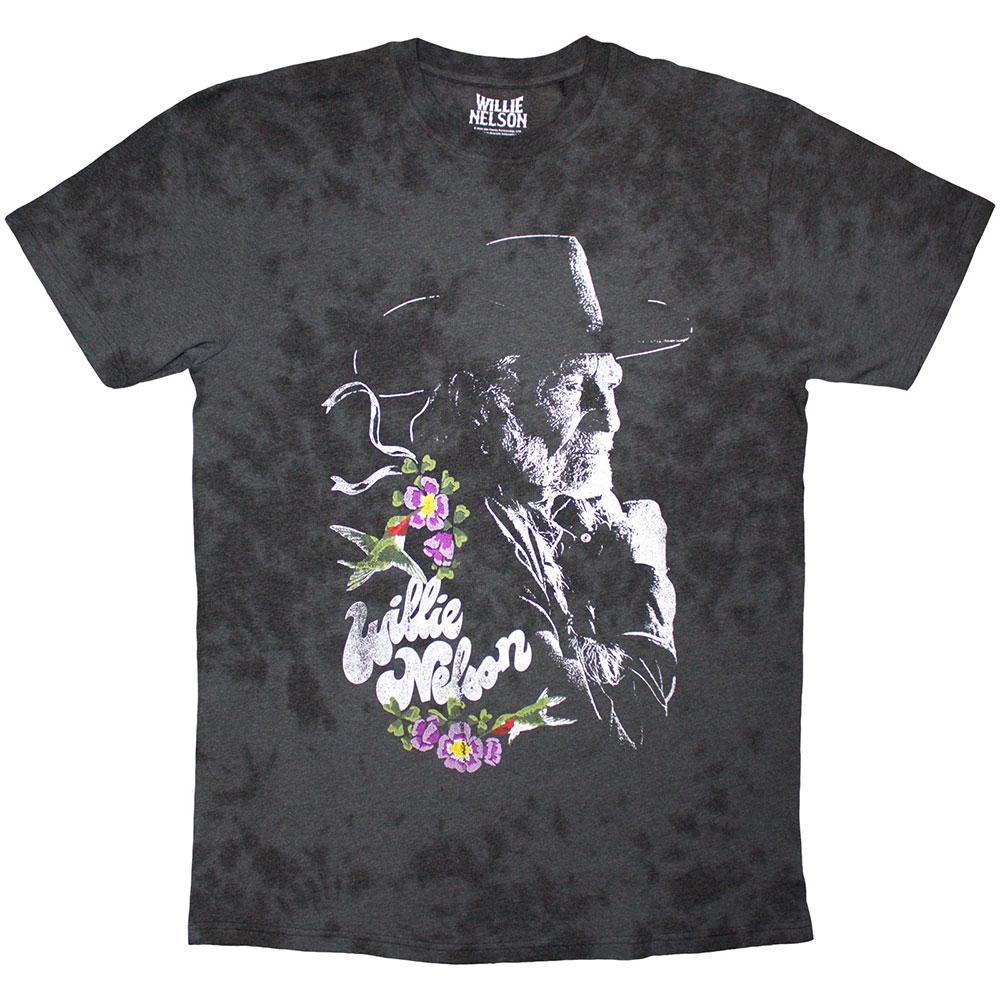 Willie Nelson Unisex Adult Floral Washed T-Shirt