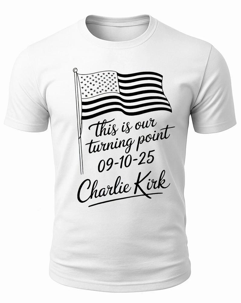 Чарли Кирк Turning Point USA Американский Флаг Патриотическая Футболка Унисекс Футболка XXL