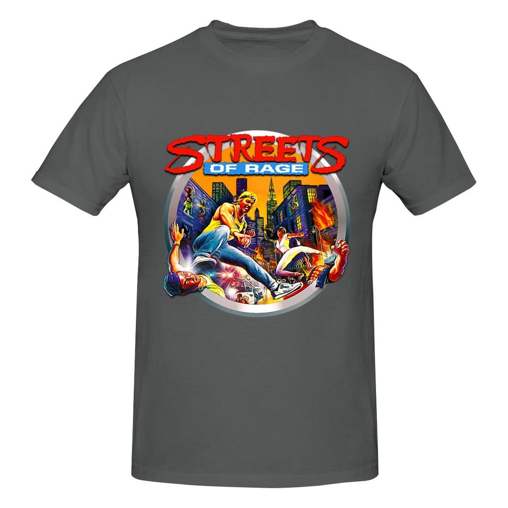 Streets Of Rage Vintage Tshirt Urban Light Mature Versatile Inner Layer Cotton Tee