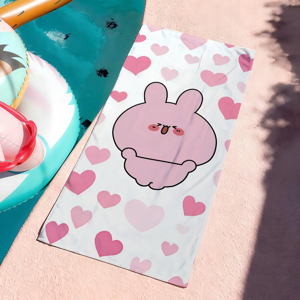

1pc Ultra-Soft Quick-Drying Cartoon A-Asamimichan Cute Towel Quick Dry Soft Yoga Swimming Fitness Mountain Climbing Beach W40*H60(CM)