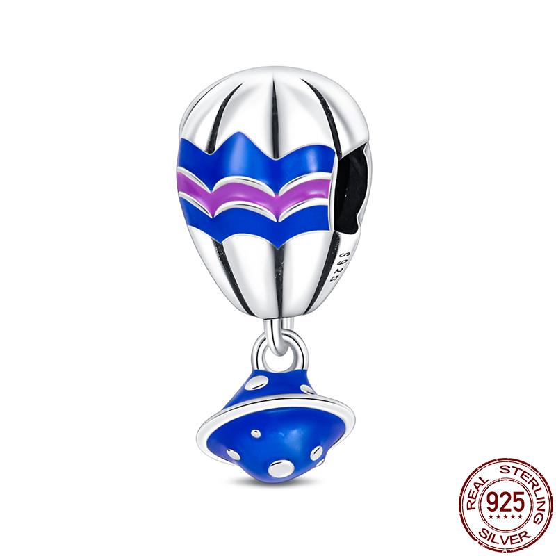 Charms Fit 3Mm Original Bracelet Copper Planet Series Space Astronaut Earth Bead Diy Fine Jewelry Gift