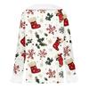 Women's Fashion Long Sleeve Christmas V-Neck Printed Party Furry Top