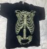 Vintage Y2K Skelett Halloween Kostüm Mode Knochen Hemd