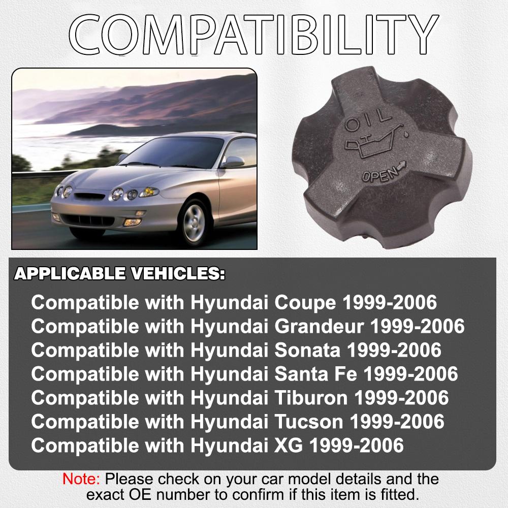 Car Engine Filler Cap Oil Cap For Hyundai COUPE GRANDEUR SONATA SANTA FE TIBURON TUCSON XG 1999-2006 26510-37400 2651037400