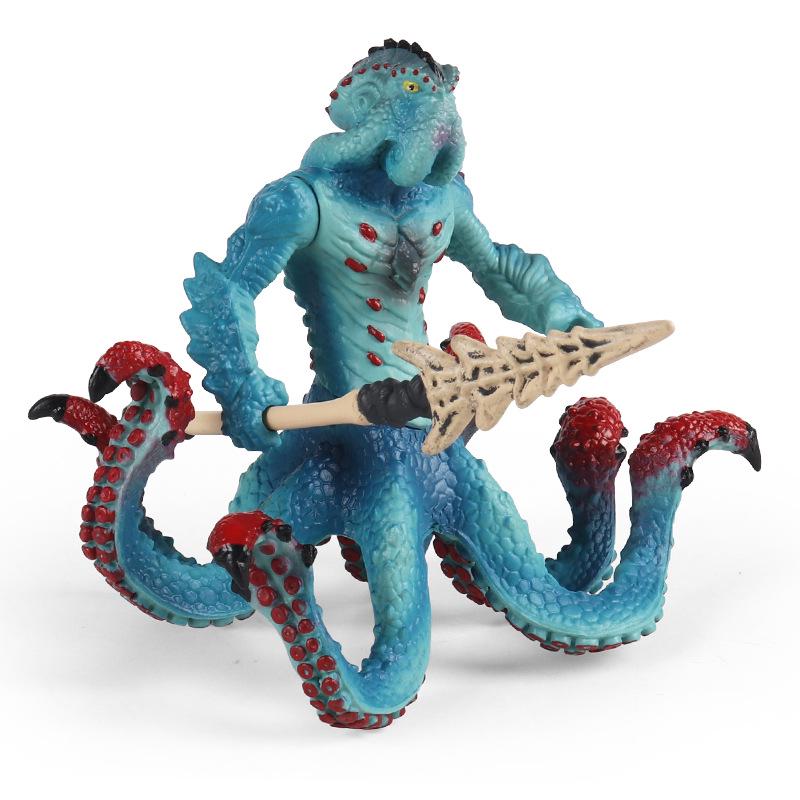 Children's Fantasy Dragon Toy Set: Knight, Elf, Animal, and Fire-Breathing Flying Dragon Model