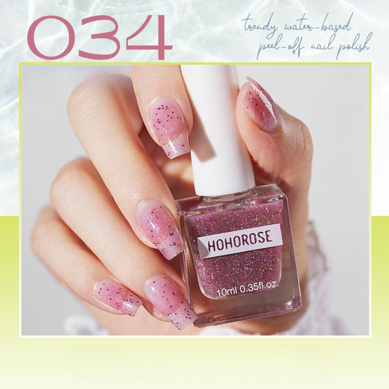 Fine Flash Aurora Fußnagellack, Weiß im Sommer, kein Einbrennen, schnell trocknender und lang anhaltender abziehbarer Nagellack, Basisöl, helles Öl