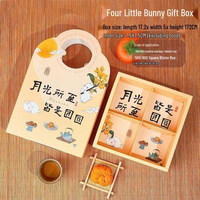 Zhaoran Mondlicht-Hase 4-teilige Eigelb-Gebäck-Geschenkbox