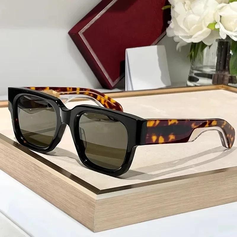 JMM INS Enzo Occhiali da sole quadrati in acetato per uomo e donna marca designer fatti a mano in Giappone Occhiali classici Vintage con astuccio