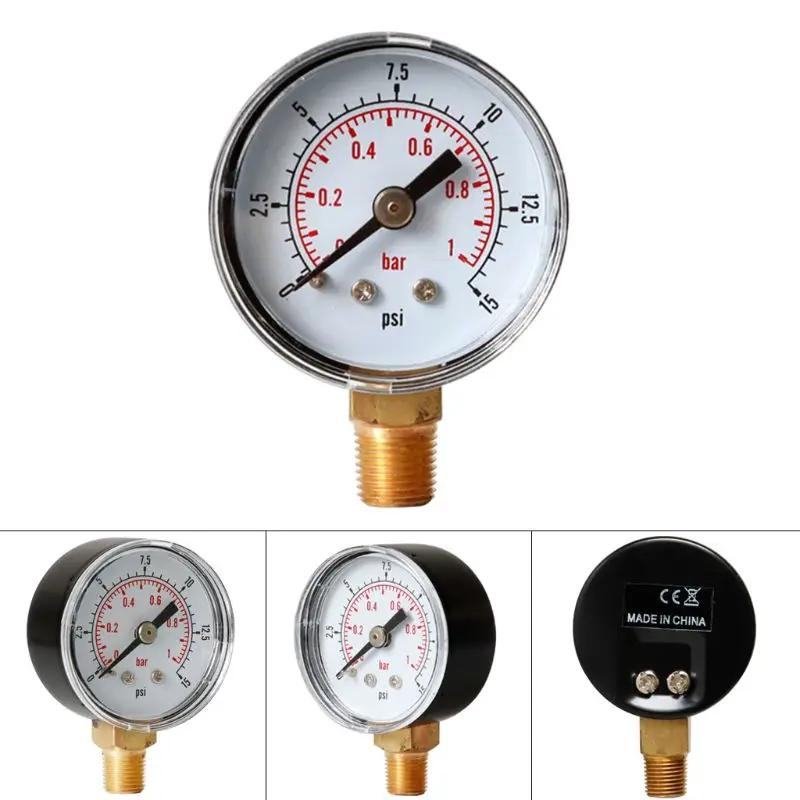 40mm Face Pressure Gauge 1/8" BSPT Bottom Mounted,accuracy 2.5%,maximum Temperature 60 ℃,Suitable for Air,water,fuel,liquids