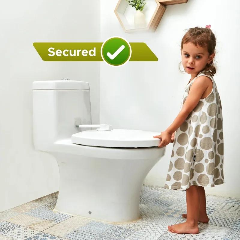 Bezpečnostní zámky na dětské WC Dětský zámek na víko WC Zabraňuje malým dětem v otevírání víka WC Dětské bezpečnostní produkty v koupelně