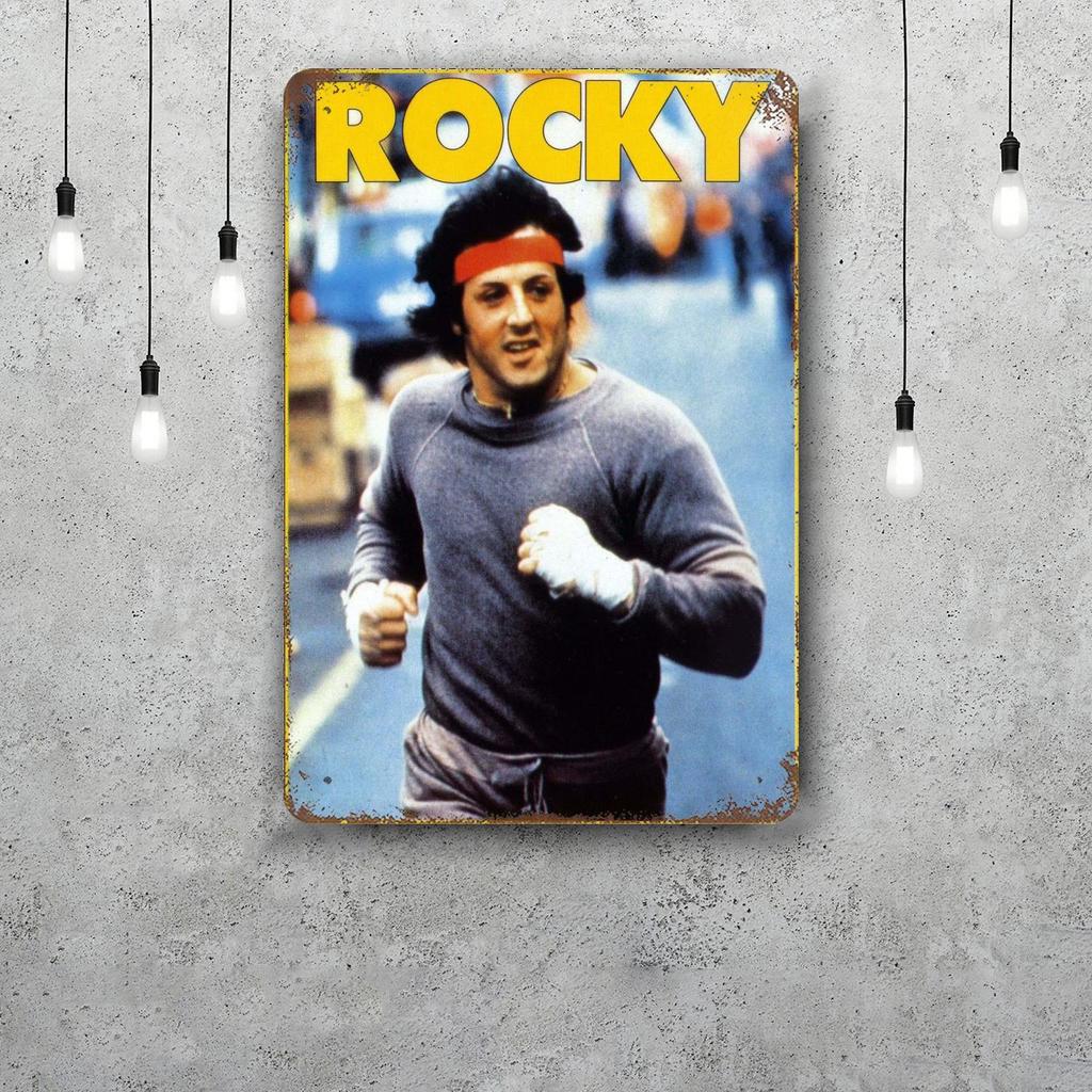 sylvester stallone Decor Poster Vintage Tin Sign Metal Sign Decorative Plaque for Pub Bar Man Cave Club Wall Decoration