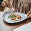 Utvald Retro Keramisk Specialformad Tallrik Hushåll Kreativ Tallrik Tallrik Grönsakstallrik Västlig Tallrik Restaurang Oregelbunden Tallrik